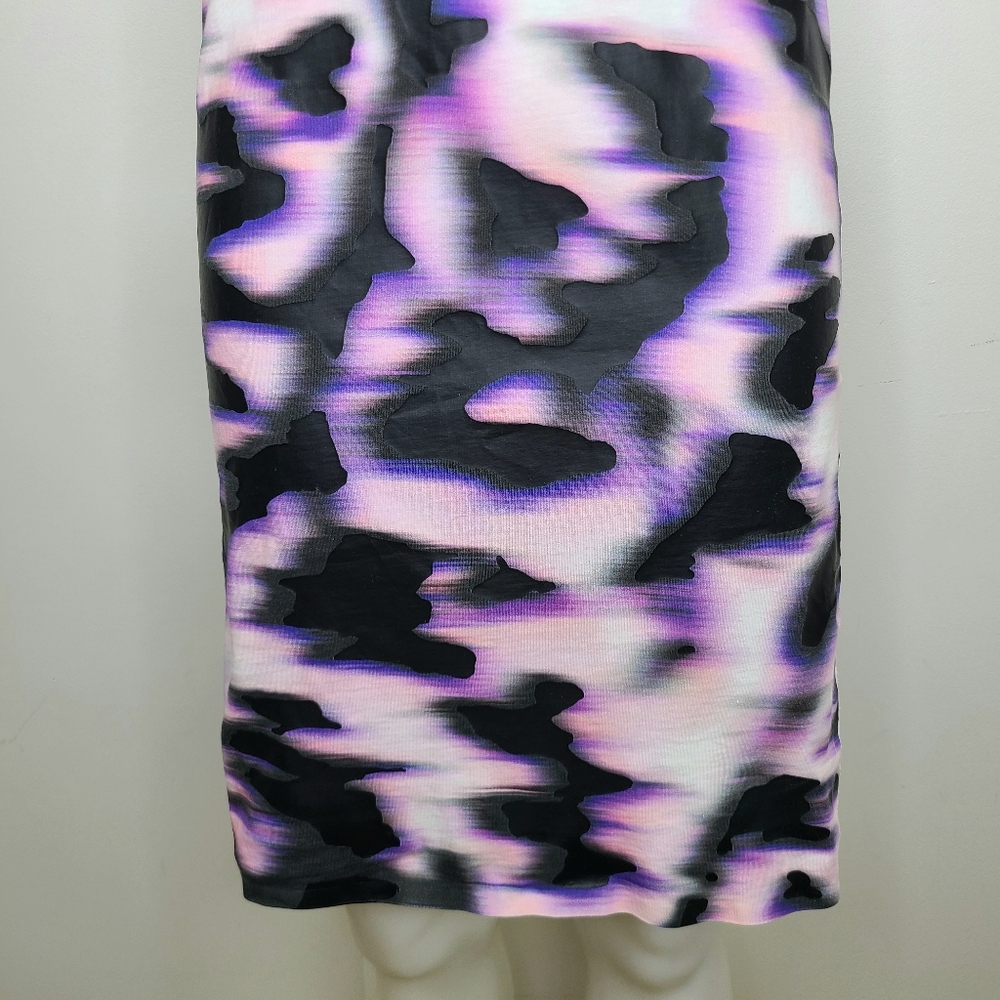 Balenciaga T's T-Shirt Dress Psychedelic Camo Print White Purple Black Small - Picture 7 of 13